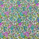 CraftsFabrics 8Pcs Green Floral Cotton Fabric Bundle Precut Fat Squares for Quilting, Crafting, Sewing, Patchwork